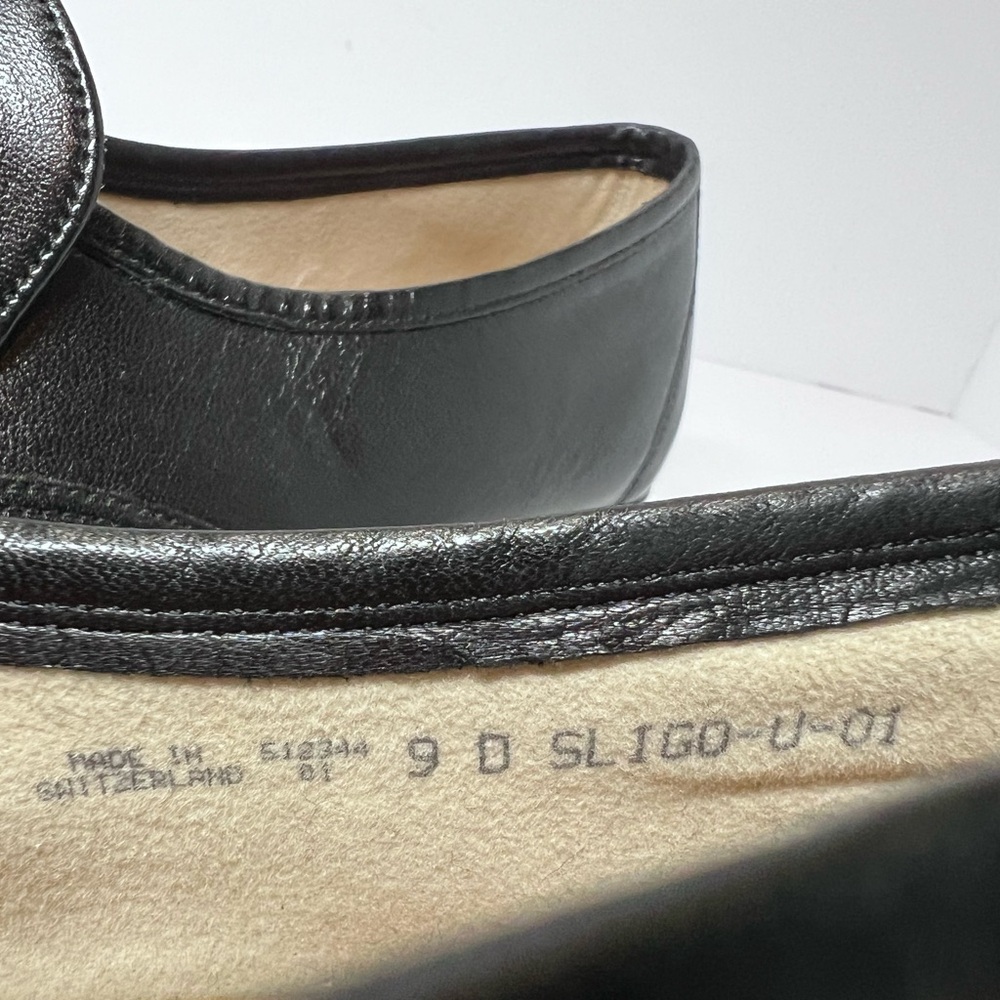 Bally size 9 men’s slip on loafers black leather Switzerland Sligo NWOT - Picture 3 of 15